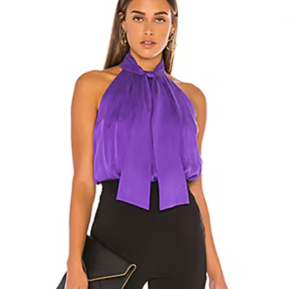 Alice + Olivia Tops - Alice + Olivia Purple Halter Top